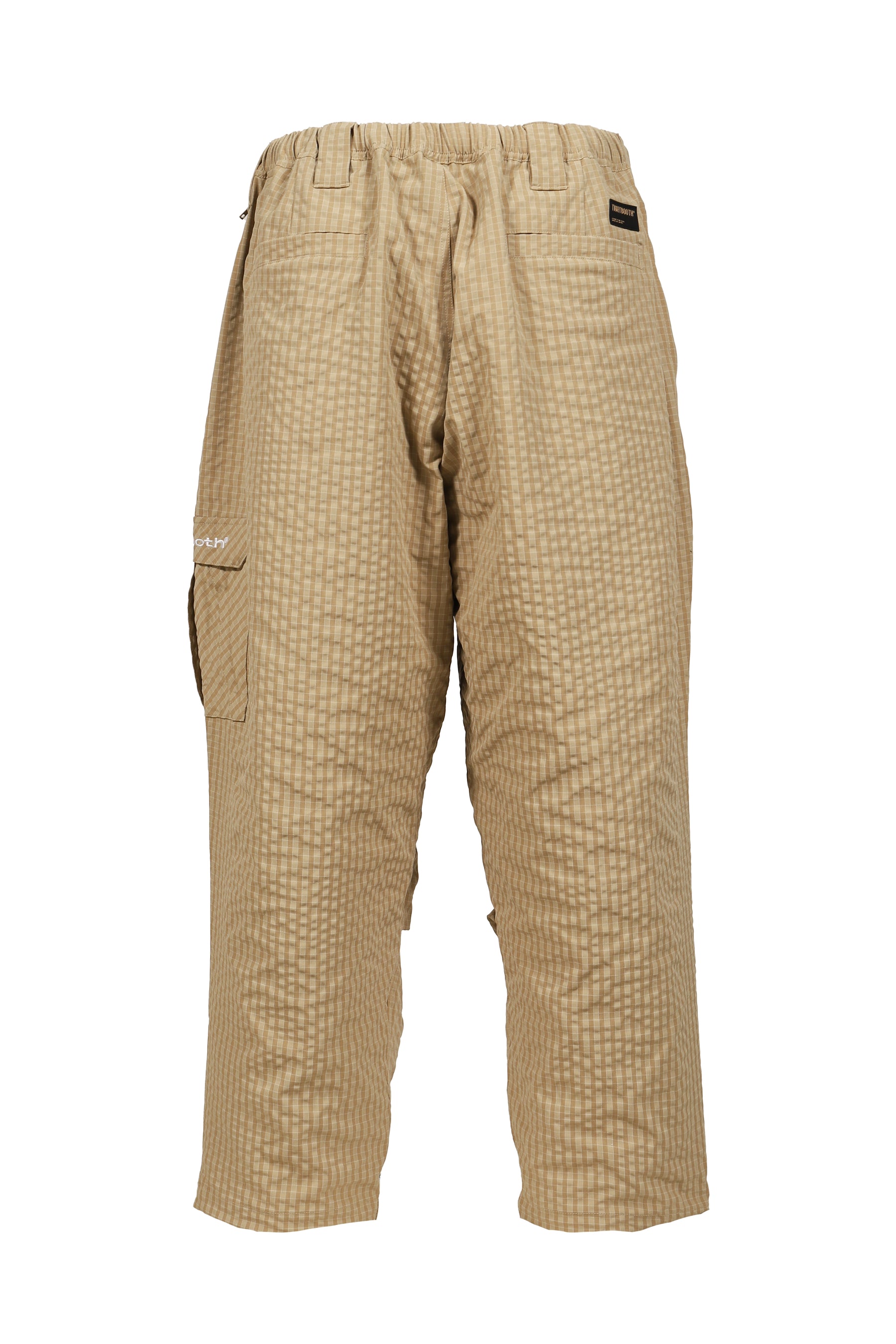 RIPPLE PLAID BALLOON PANTS / BEI