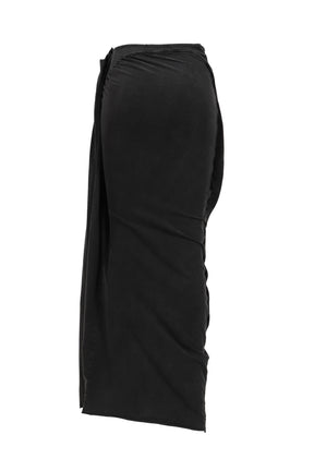 SLITTED MAXI SKIRT / WASH BLK