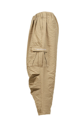 RIPPLE PLAID BALLOON PANTS / BEI