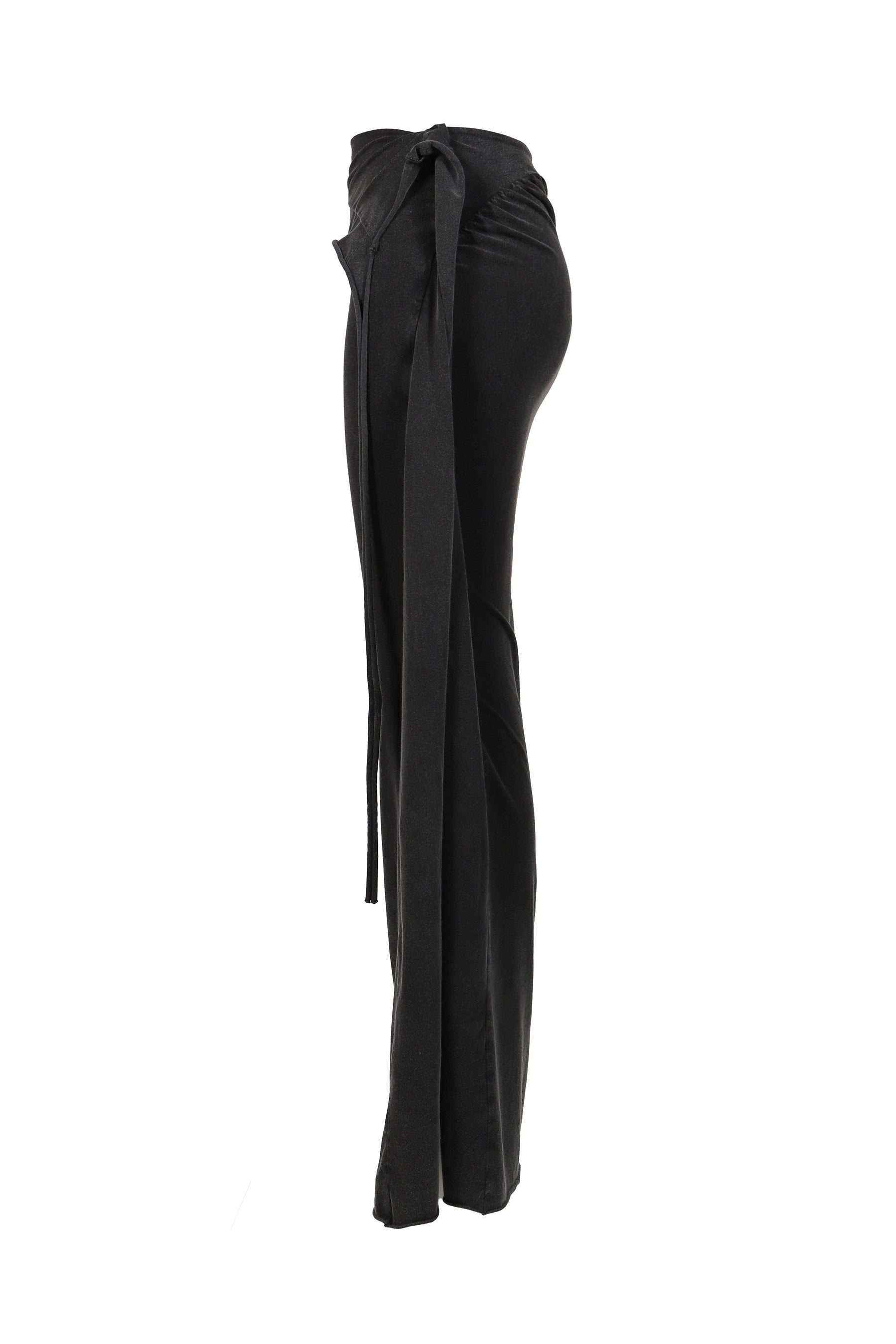 SLITTED MAXI SKIRT / WASH BLK