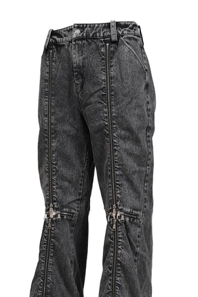 DENIM SACRIFICE TROUSERS / GREY