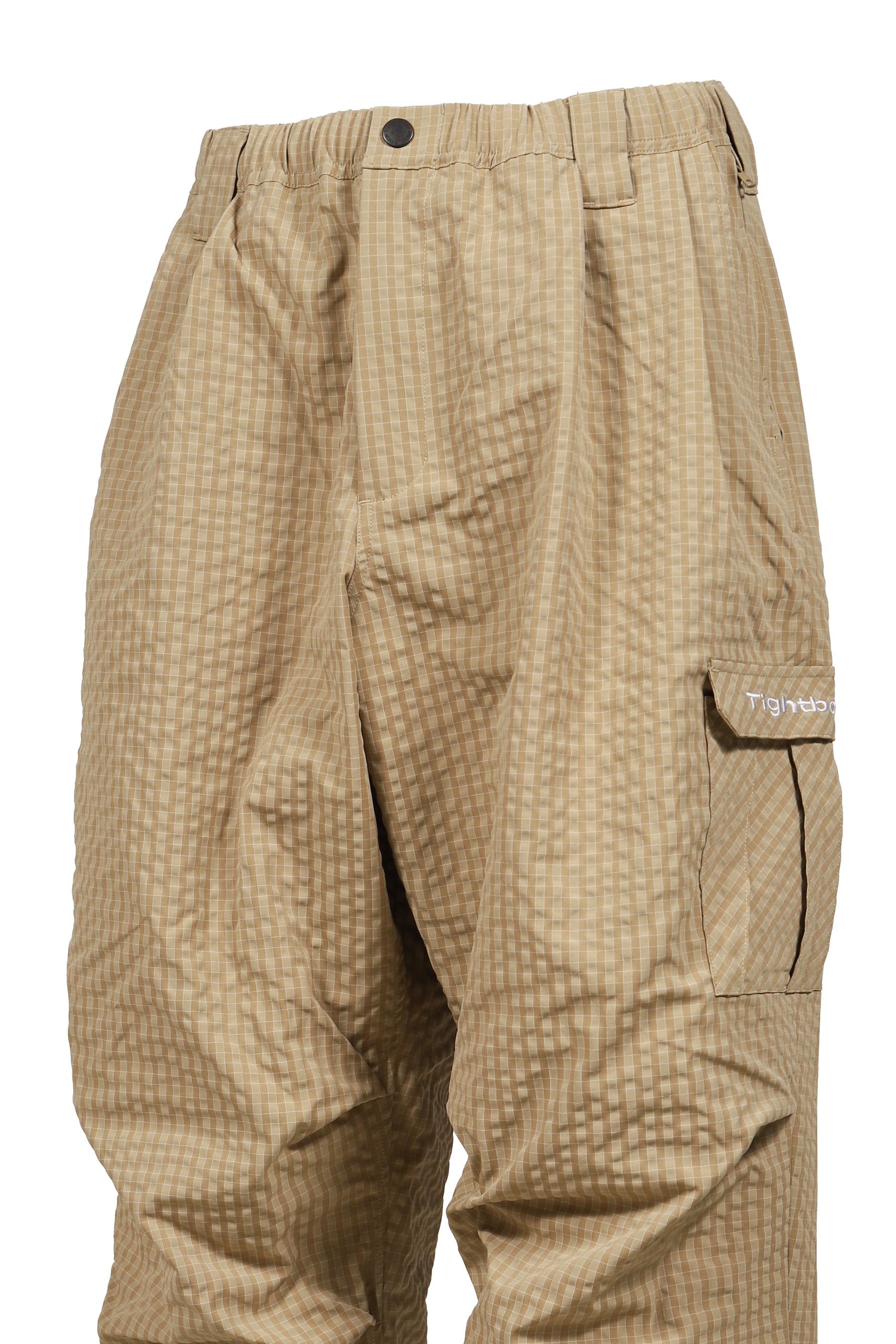 RIPPLE PLAID BALLOON PANTS / BEI