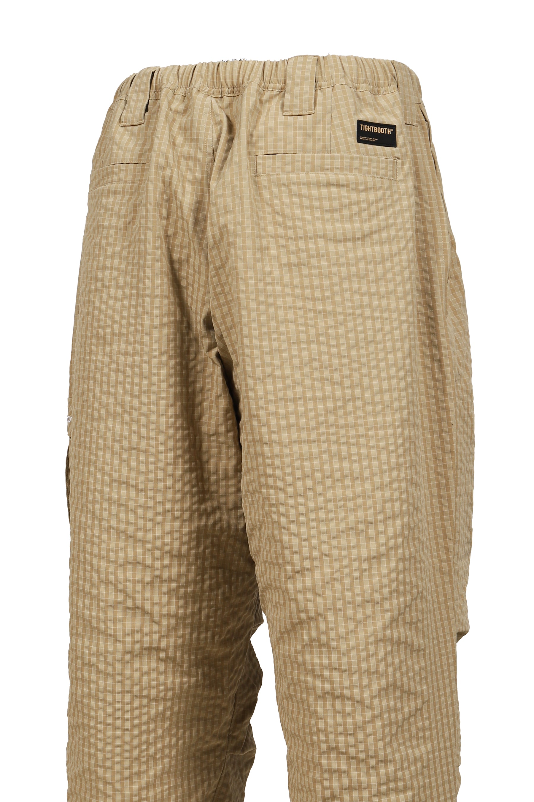 RIPPLE PLAID BALLOON PANTS / BEI