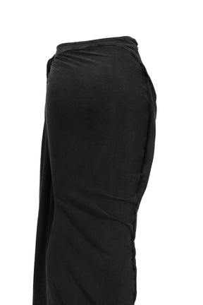 SLITTED MAXI SKIRT / WASH BLK