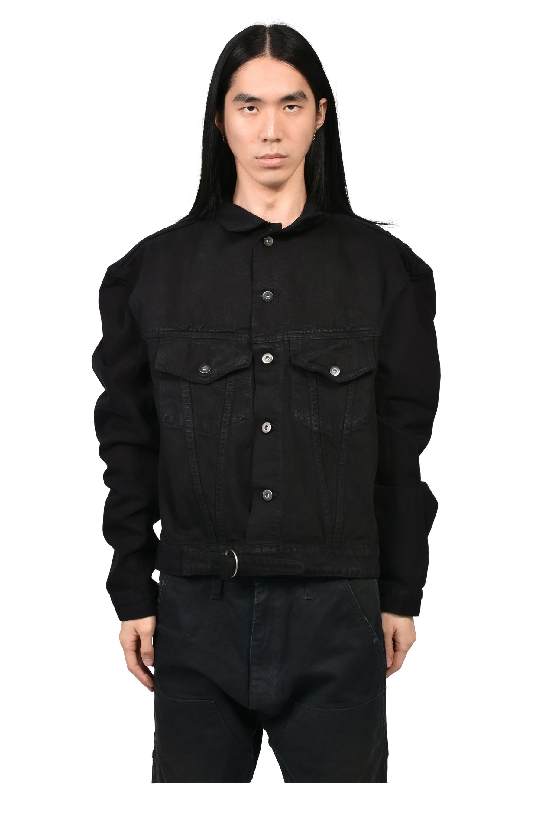 DENIM TRUCKER JACKET / BLK