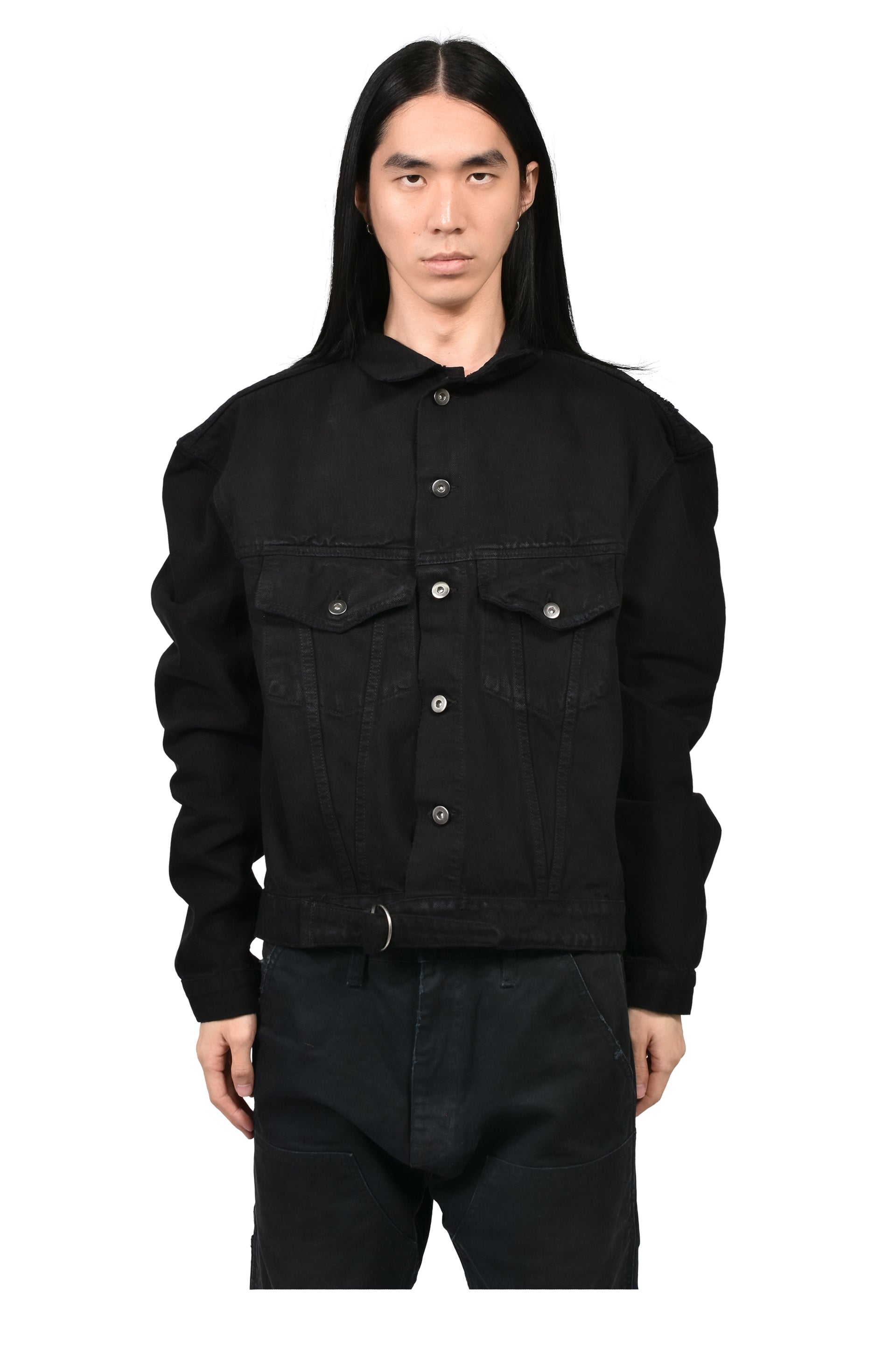 DENIM TRUCKER JACKET / BLK