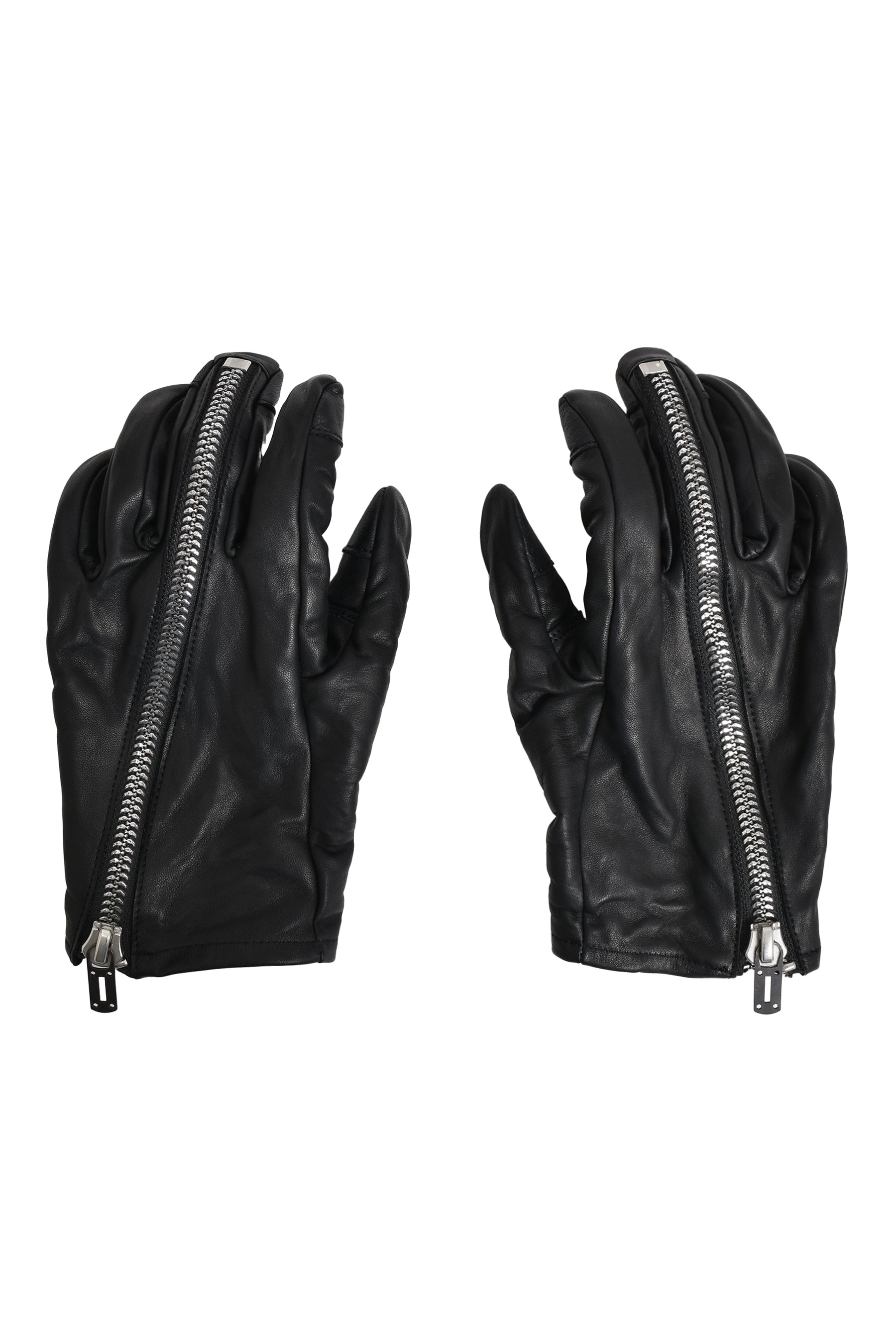 HORSE LEATHER ZIP GLOVE / BLK