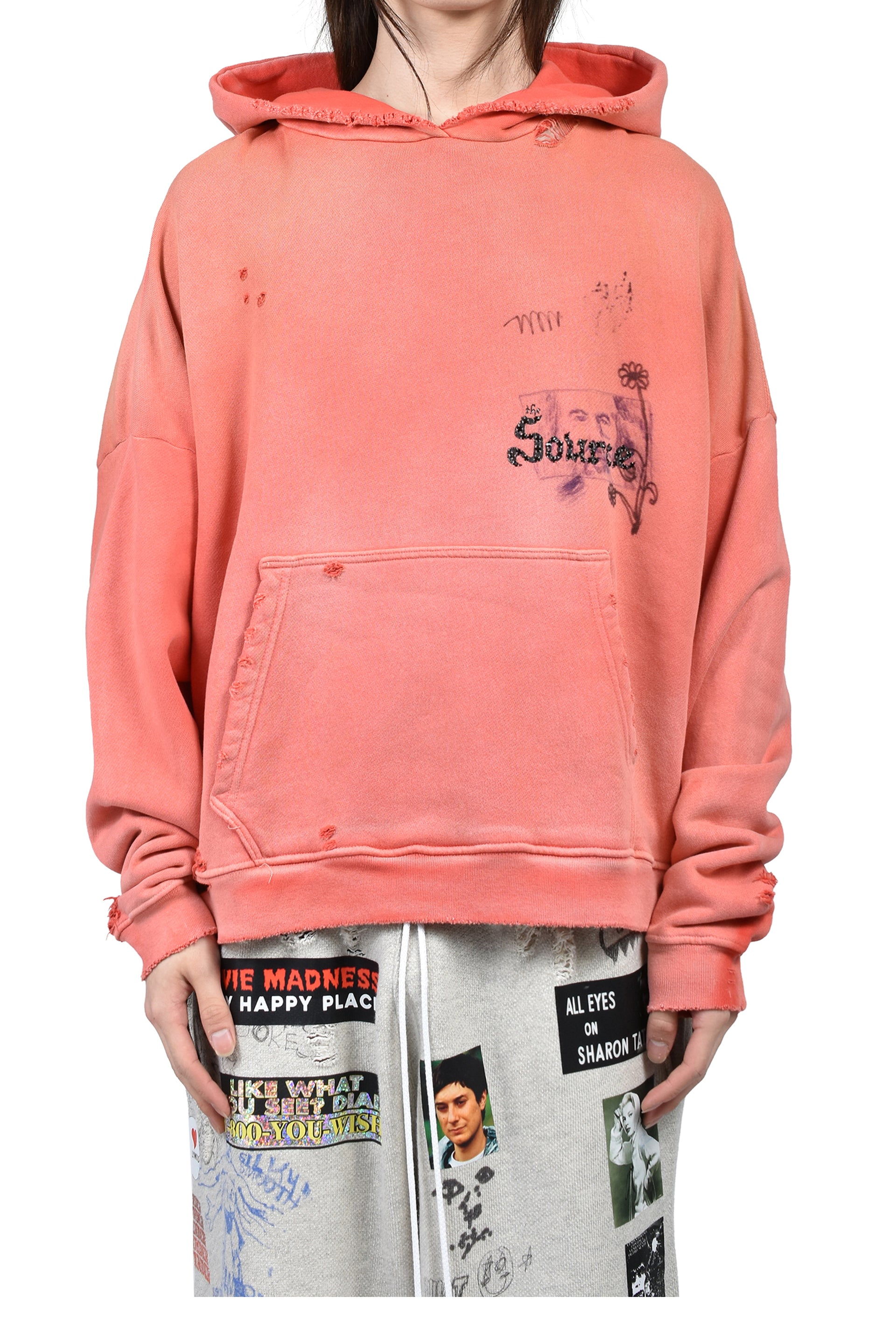 SOURCE FAMILY HOODED SWEATSHIRT / RED