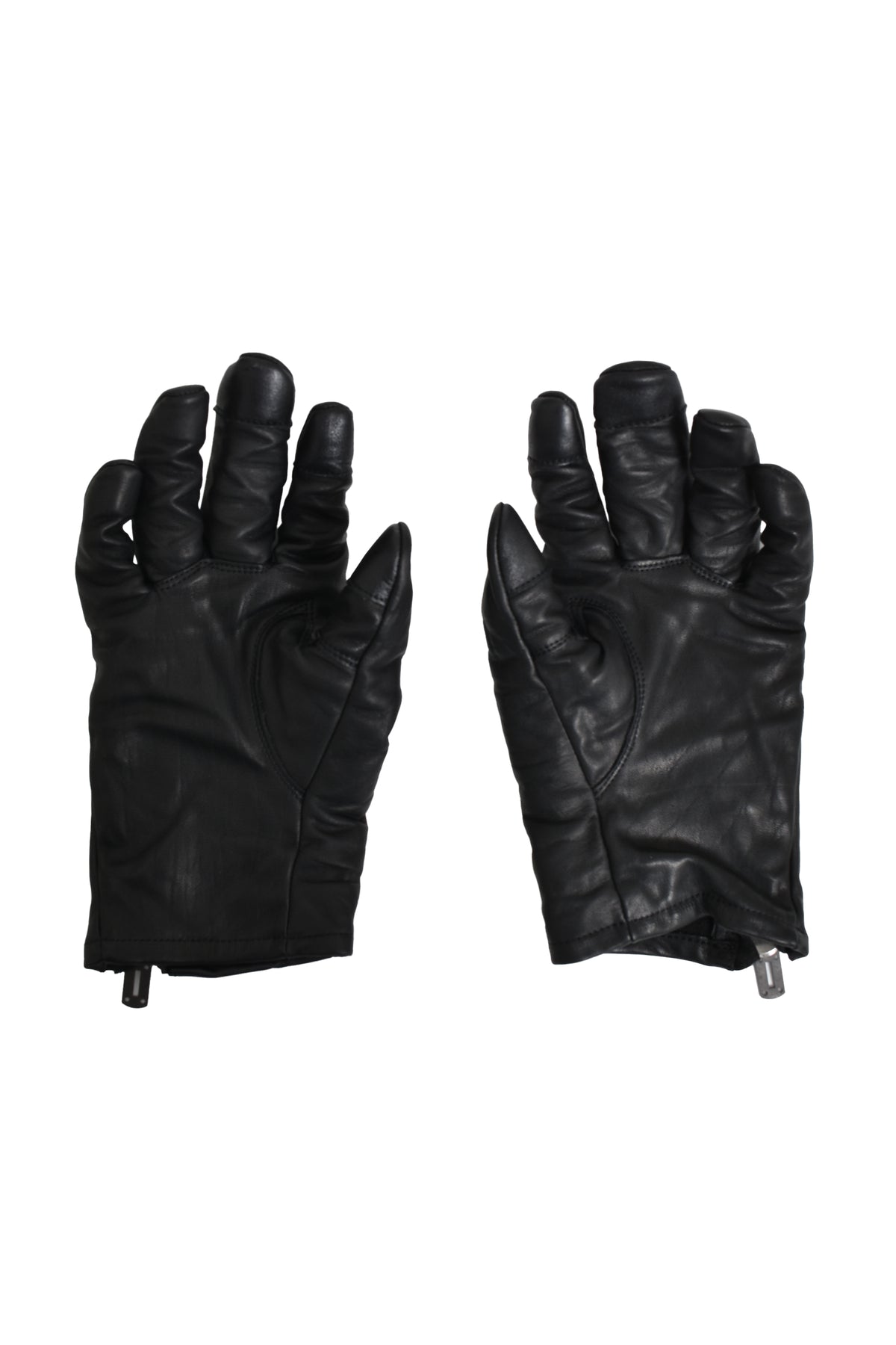 HORSE LEATHER ZIP GLOVE / BLK