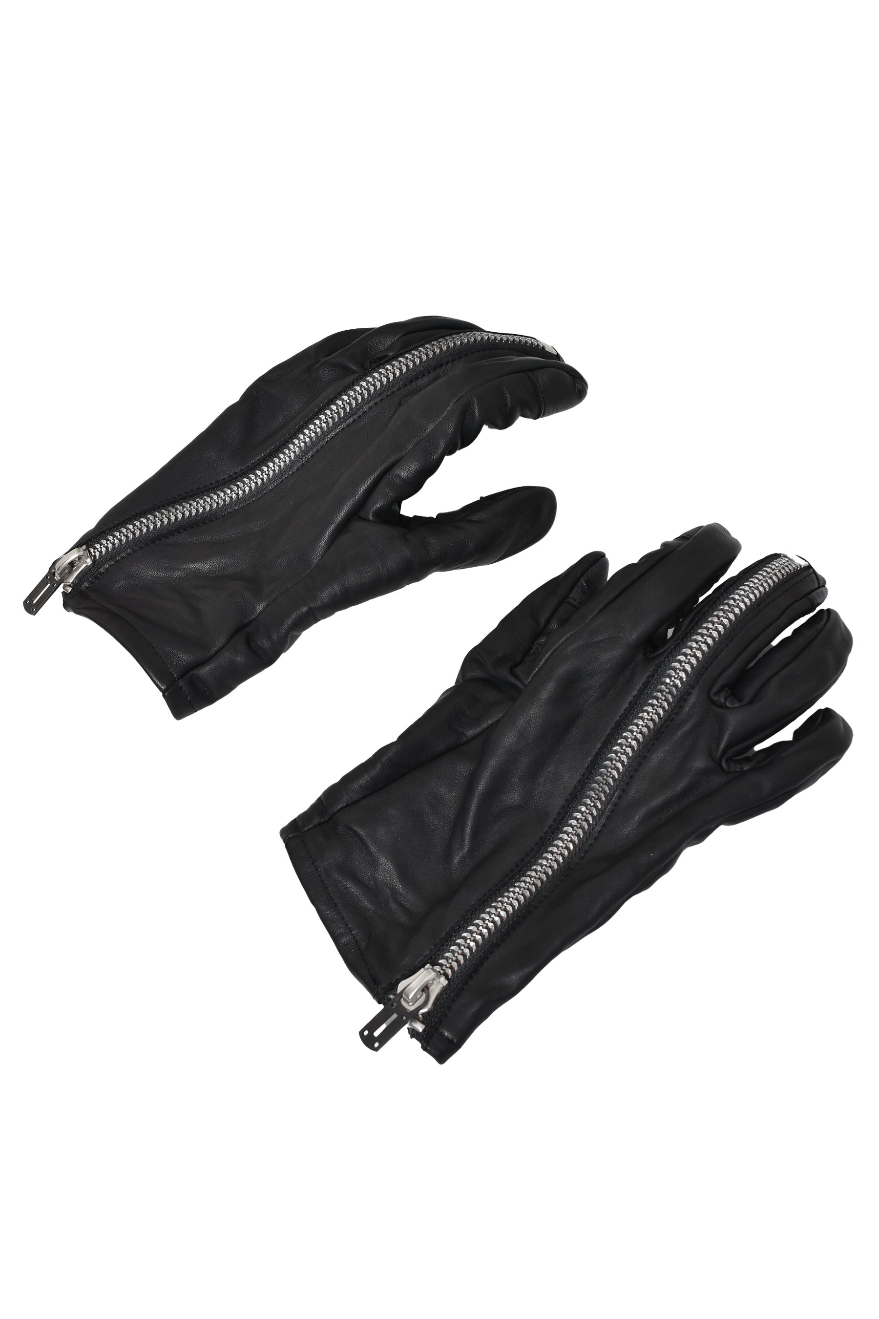 HORSE LEATHER ZIP GLOVE / BLK