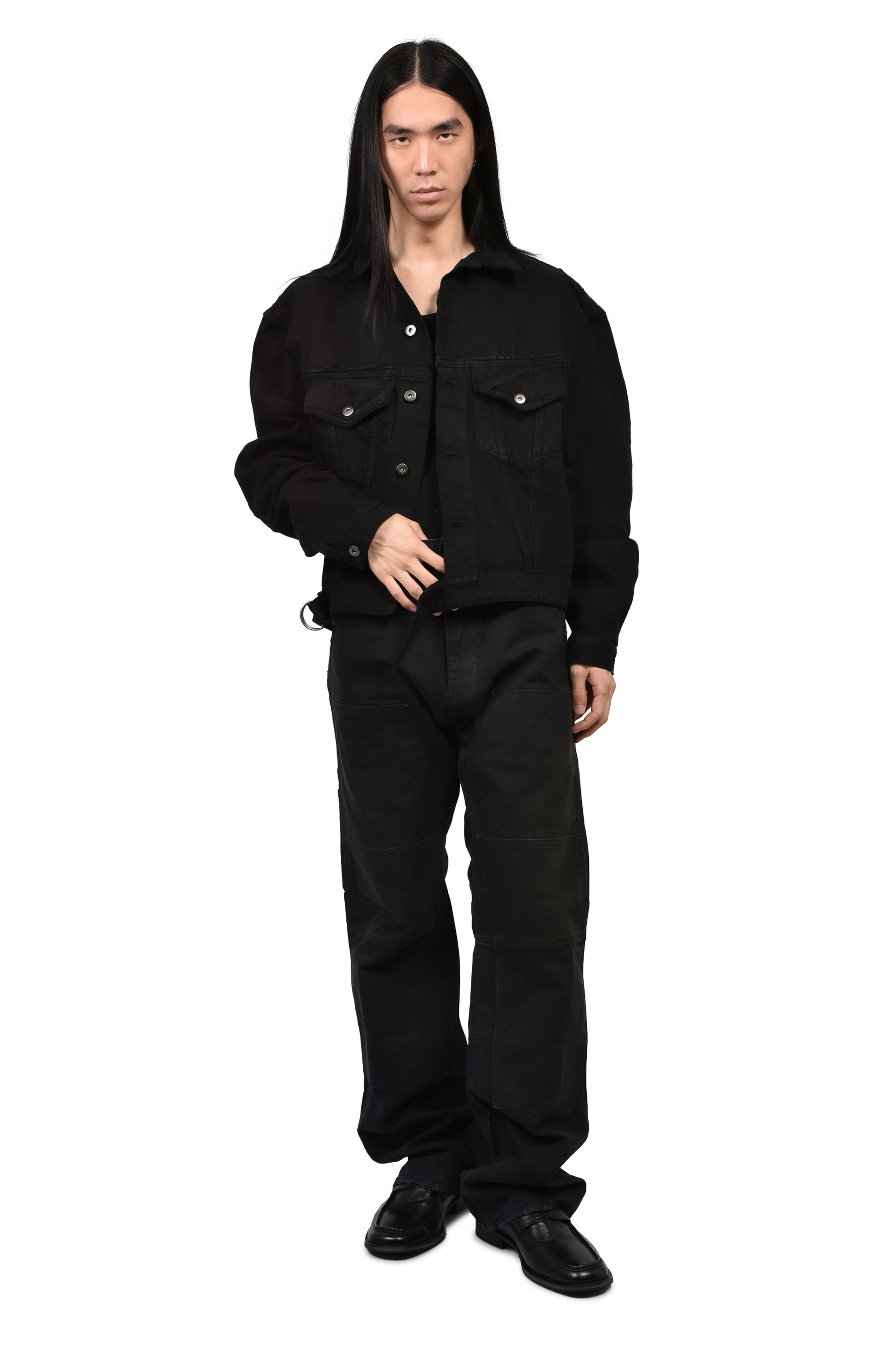 DENIM TRUCKER JACKET / BLK