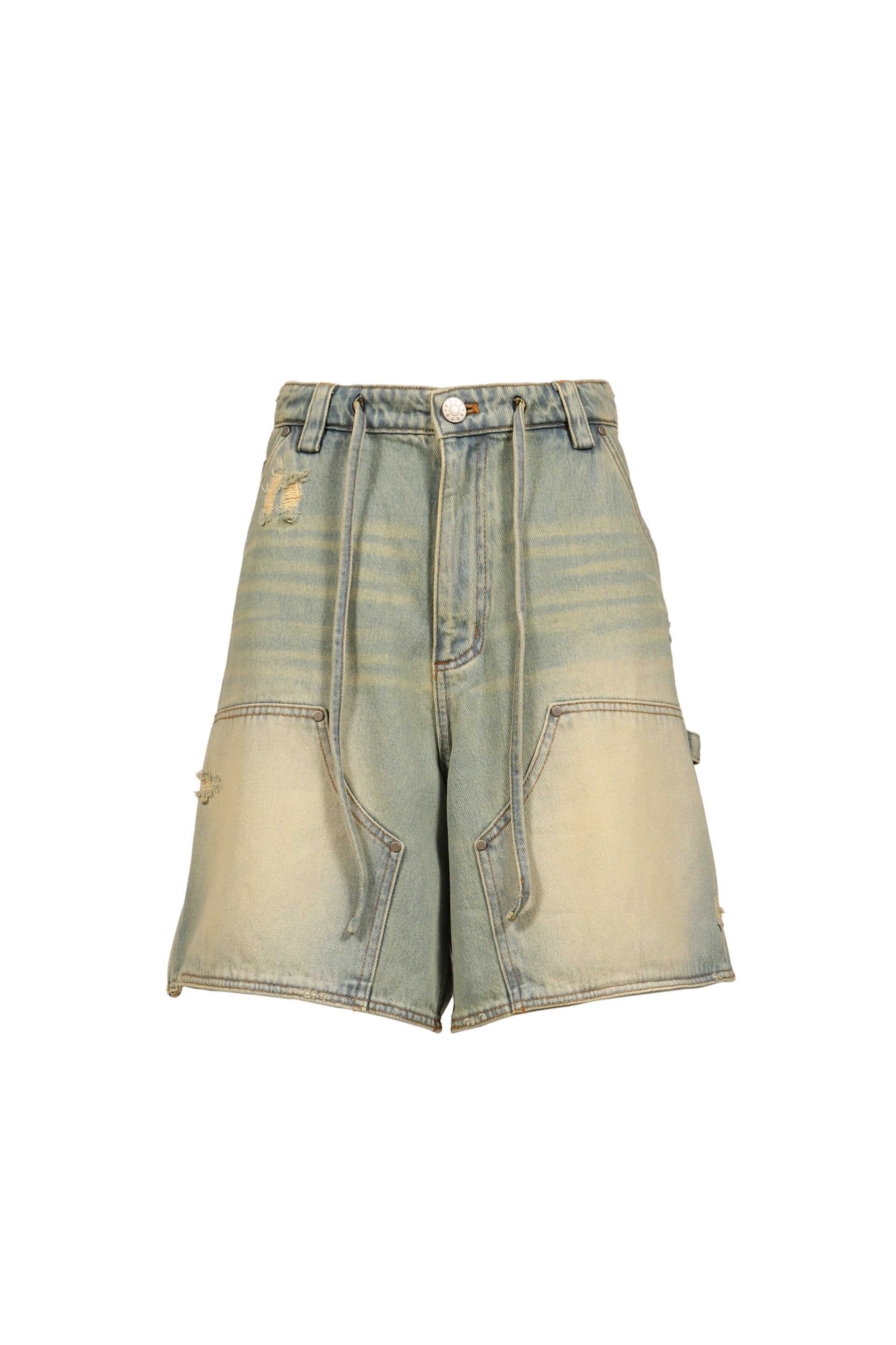 BLUE DENIM CARGO SHORTS / BLU