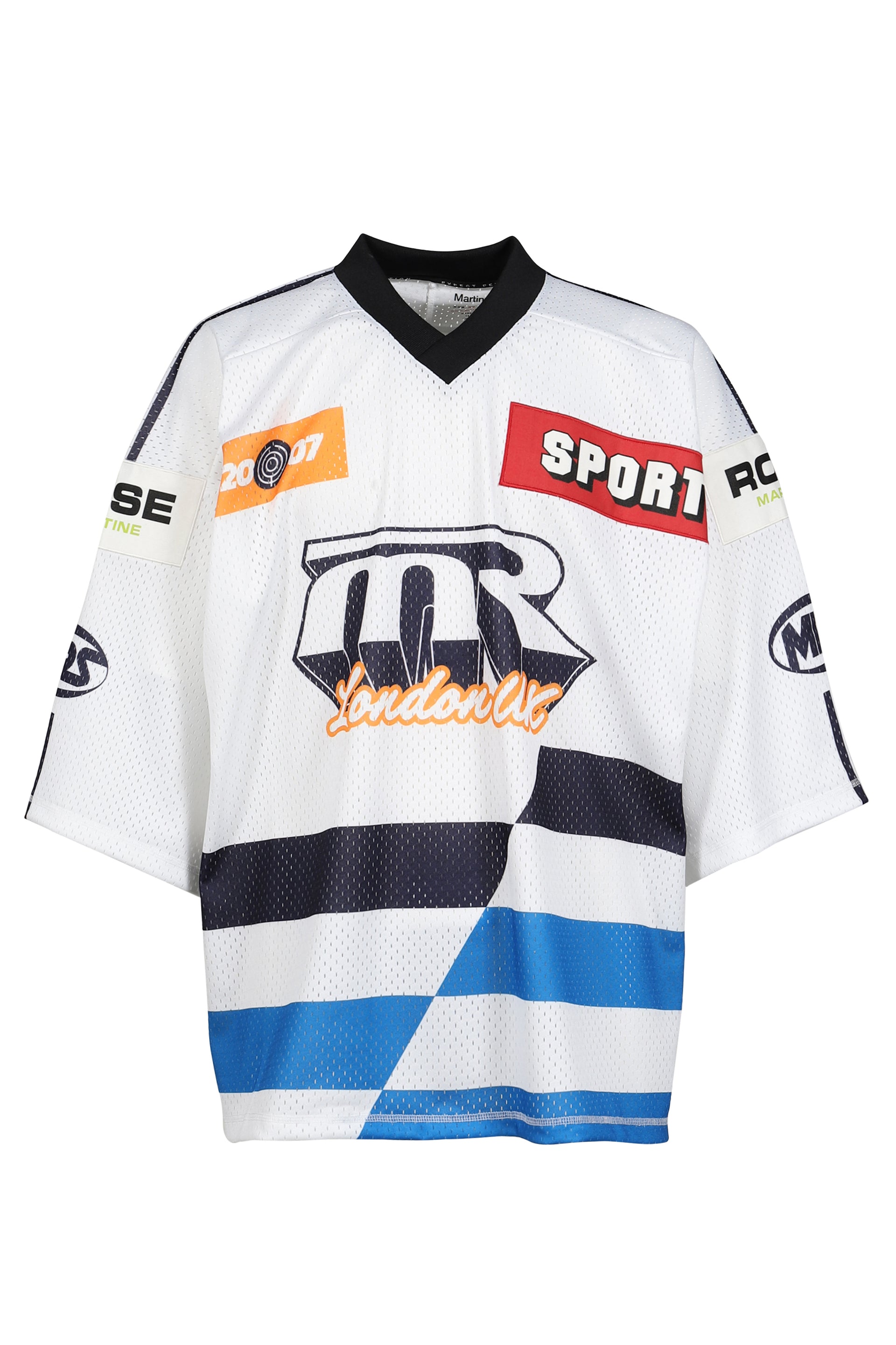 OVERSIZED HOCKEY TOP / WHT BLU WHT