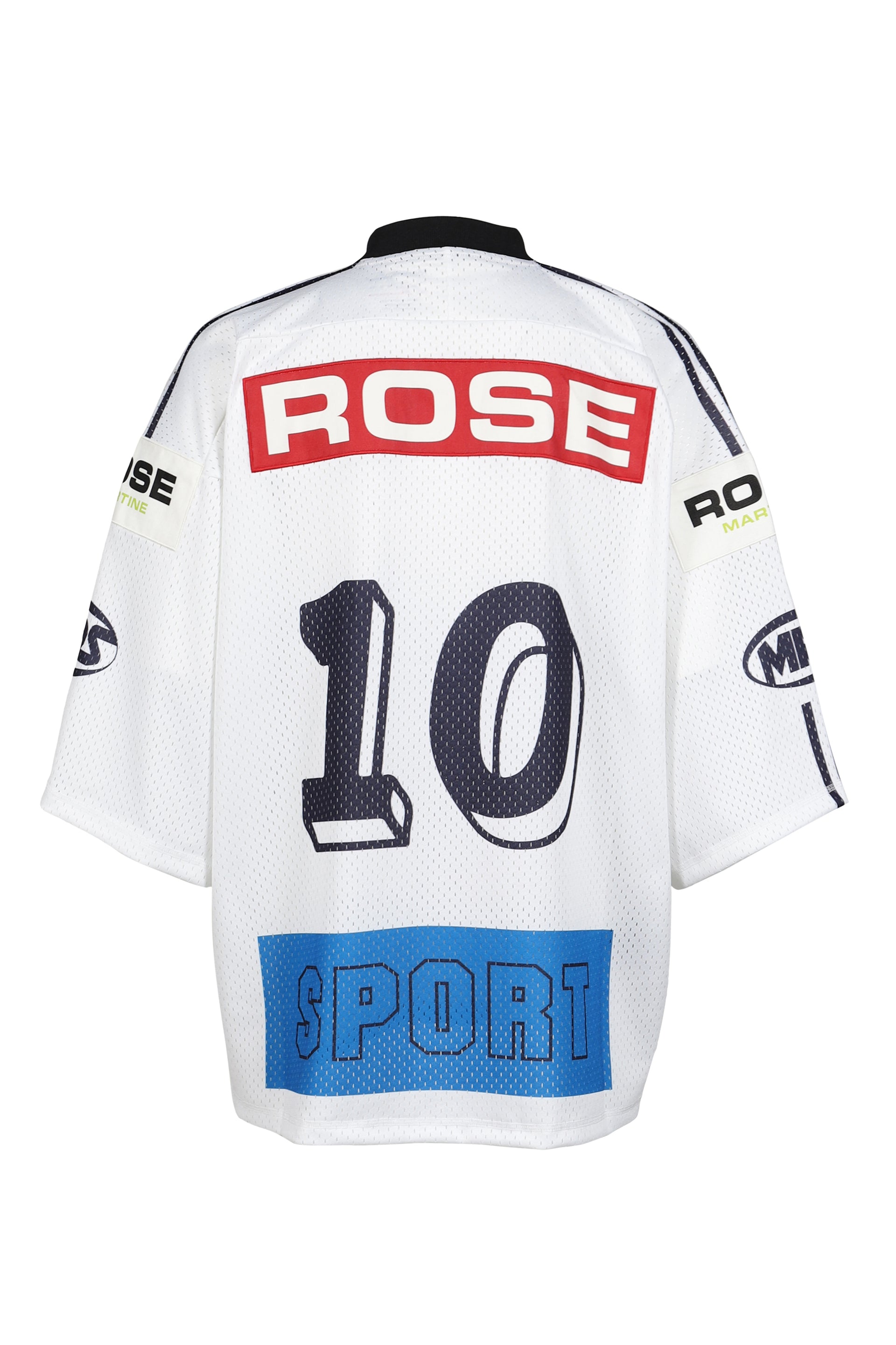 OVERSIZED HOCKEY TOP / WHT BLU WHT