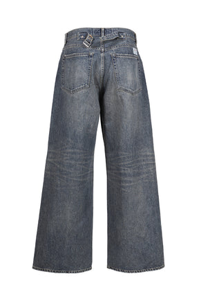 "D"BUCKLE SUPER WIDE DENIM PANTS / IND 
