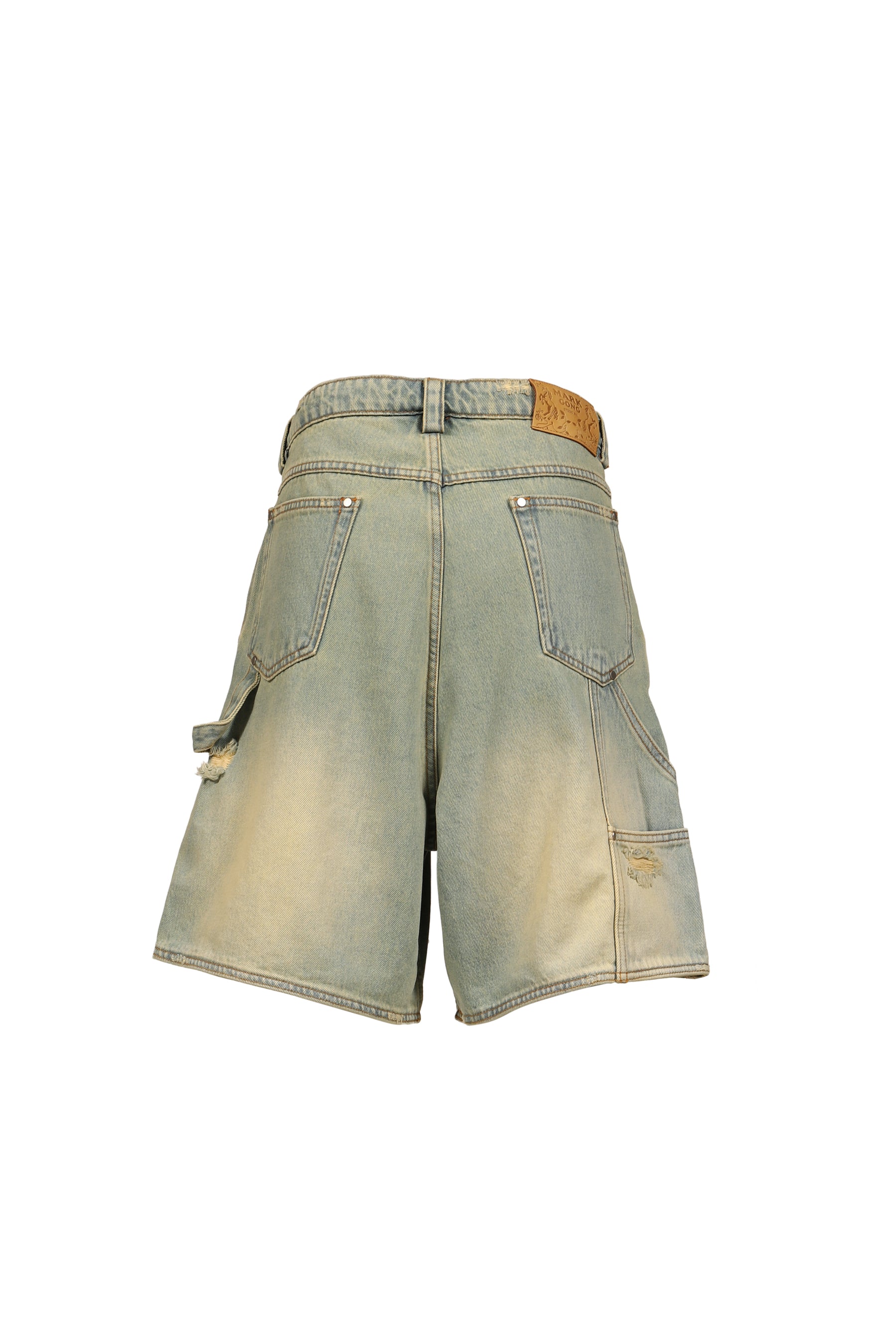 BLUE DENIM CARGO SHORTS / BLU