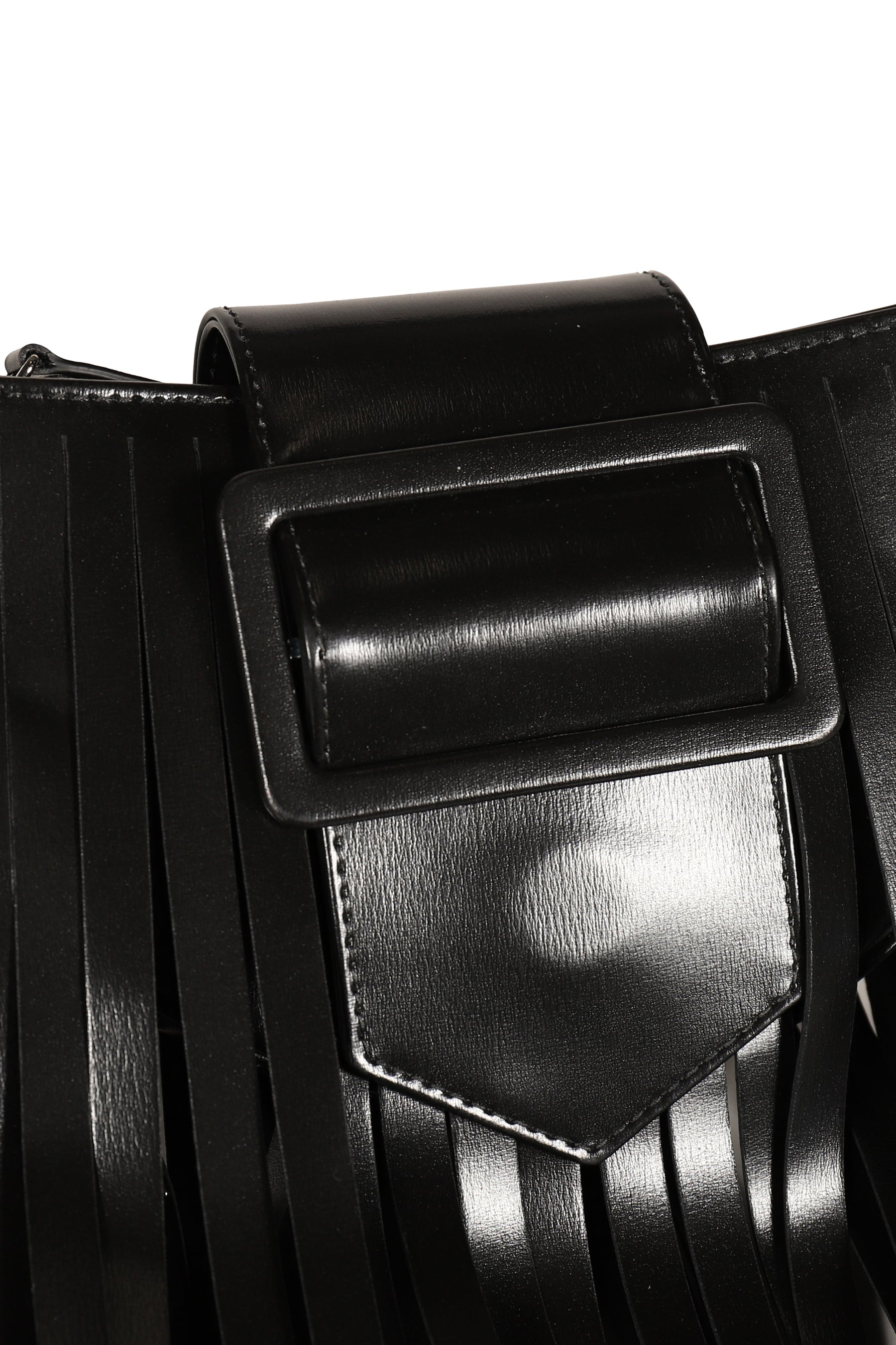 MINI FRINGE BAG LEATHER / BLK