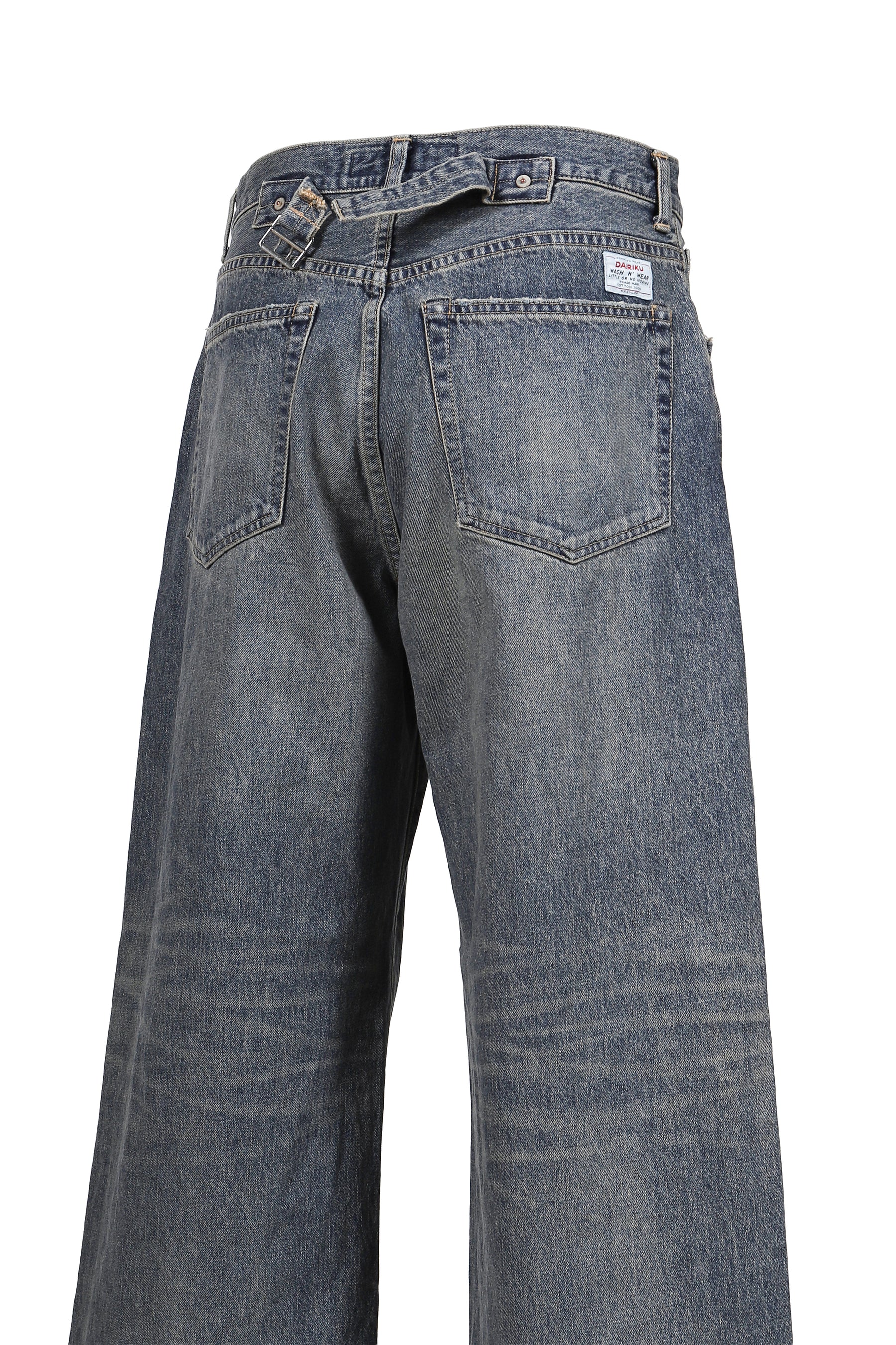 "D"BUCKLE SUPER WIDE DENIM PANTS / IND 