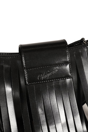 MINI FRINGE BAG LEATHER / BLK