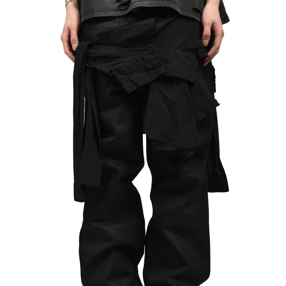 Troubled Waters トラブルウォーター SS26 OVERLAY PANTS / BLK