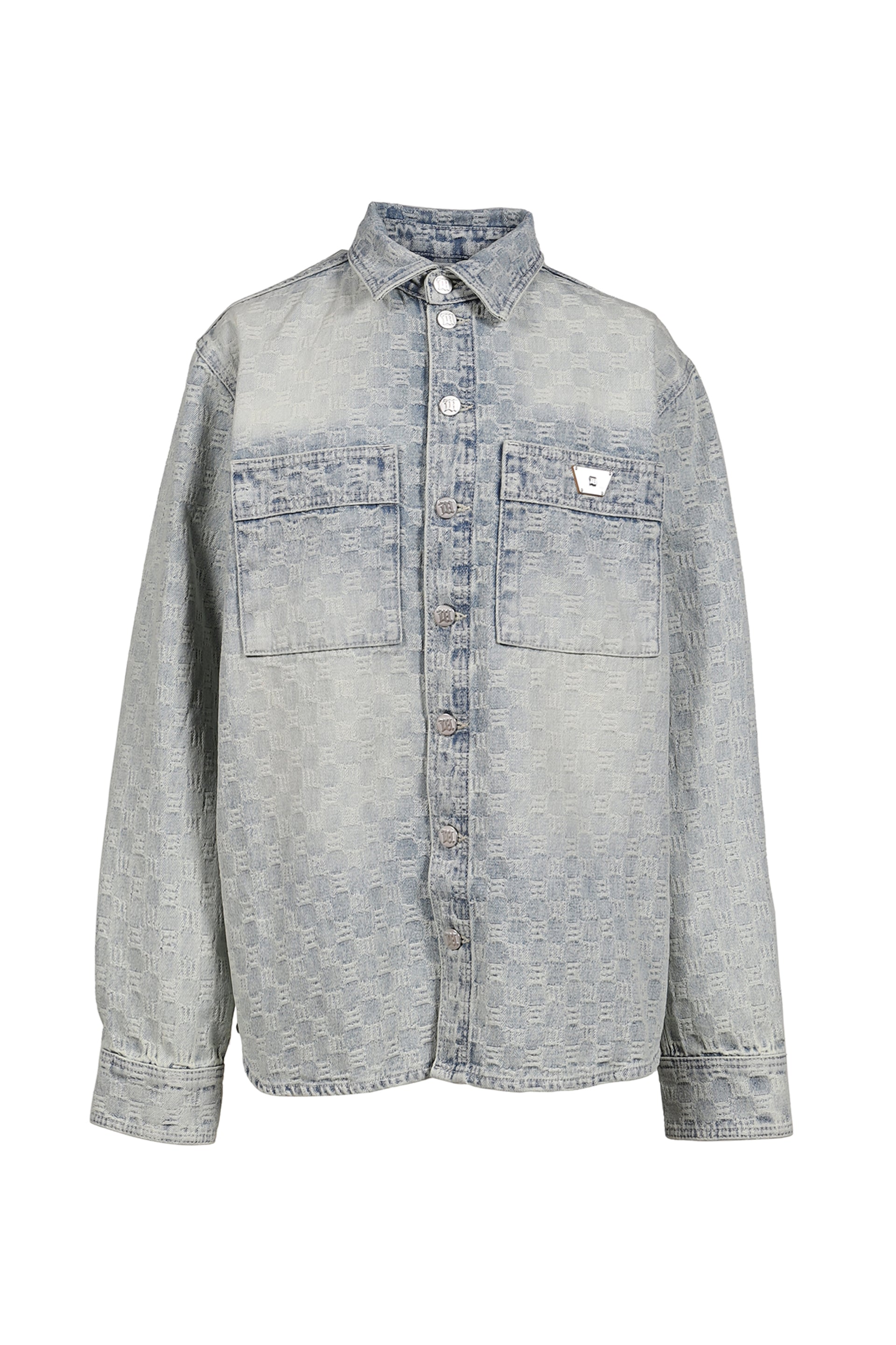 MONOGRAM OCEAN WASHED OVERSHIRT / PALE BLU