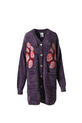 FLOWER JACQUARD KNIT CARDIGAN