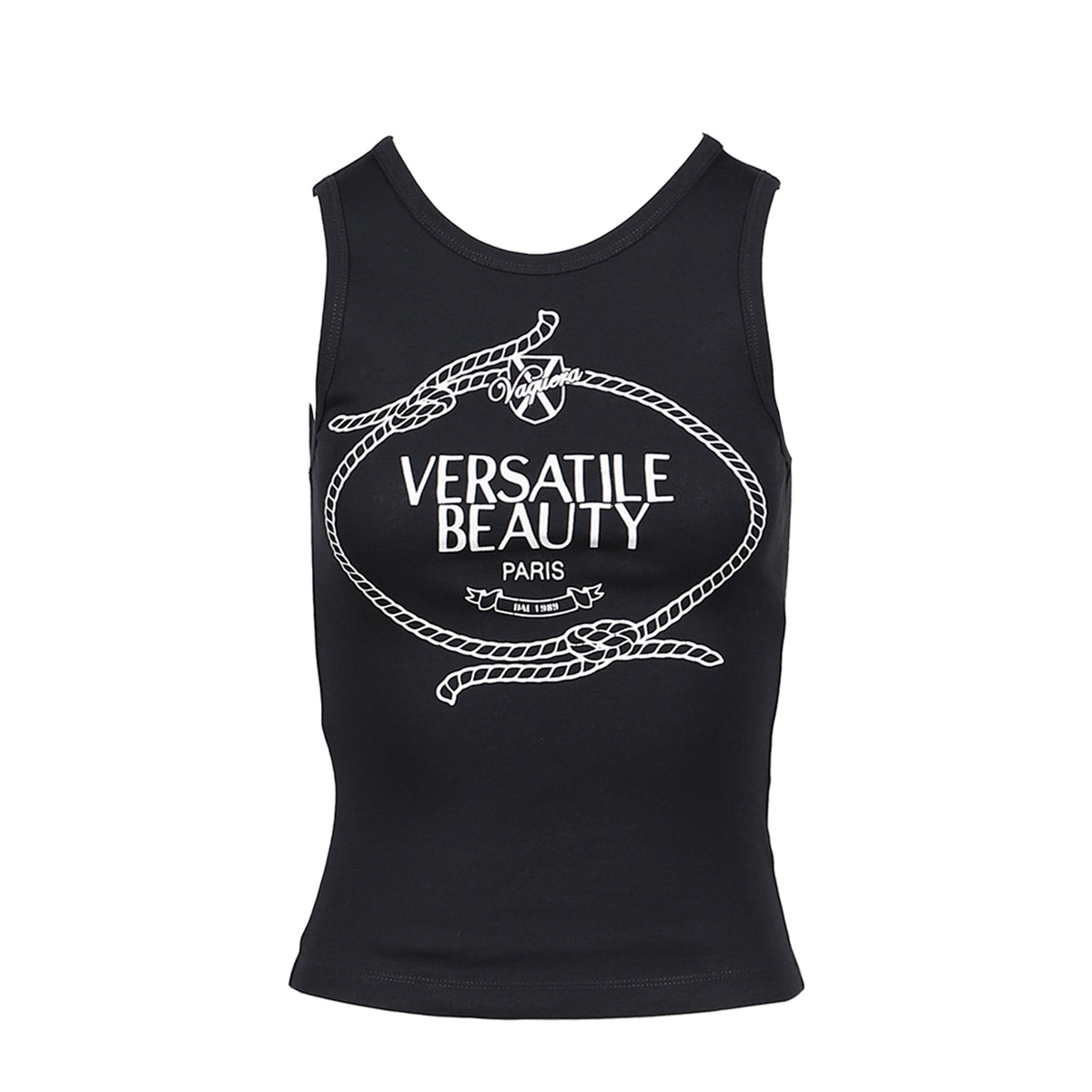 VAQUERA ヴァケラ SS26 VERSATILE BEAUTY TANK TOP KNIT / BLK