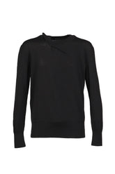 CREWNECK WOOL JUMPER / BLK