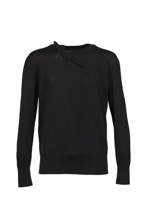 CREWNECK WOOL JUMPER / BLK