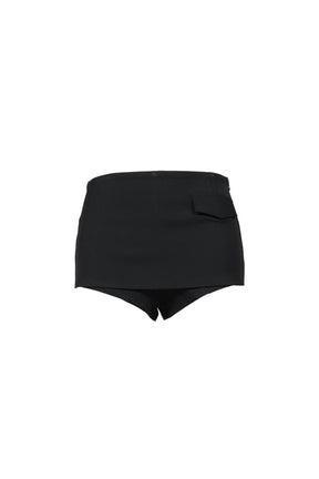 OBLIQUE SKIRT PANTS / BLK