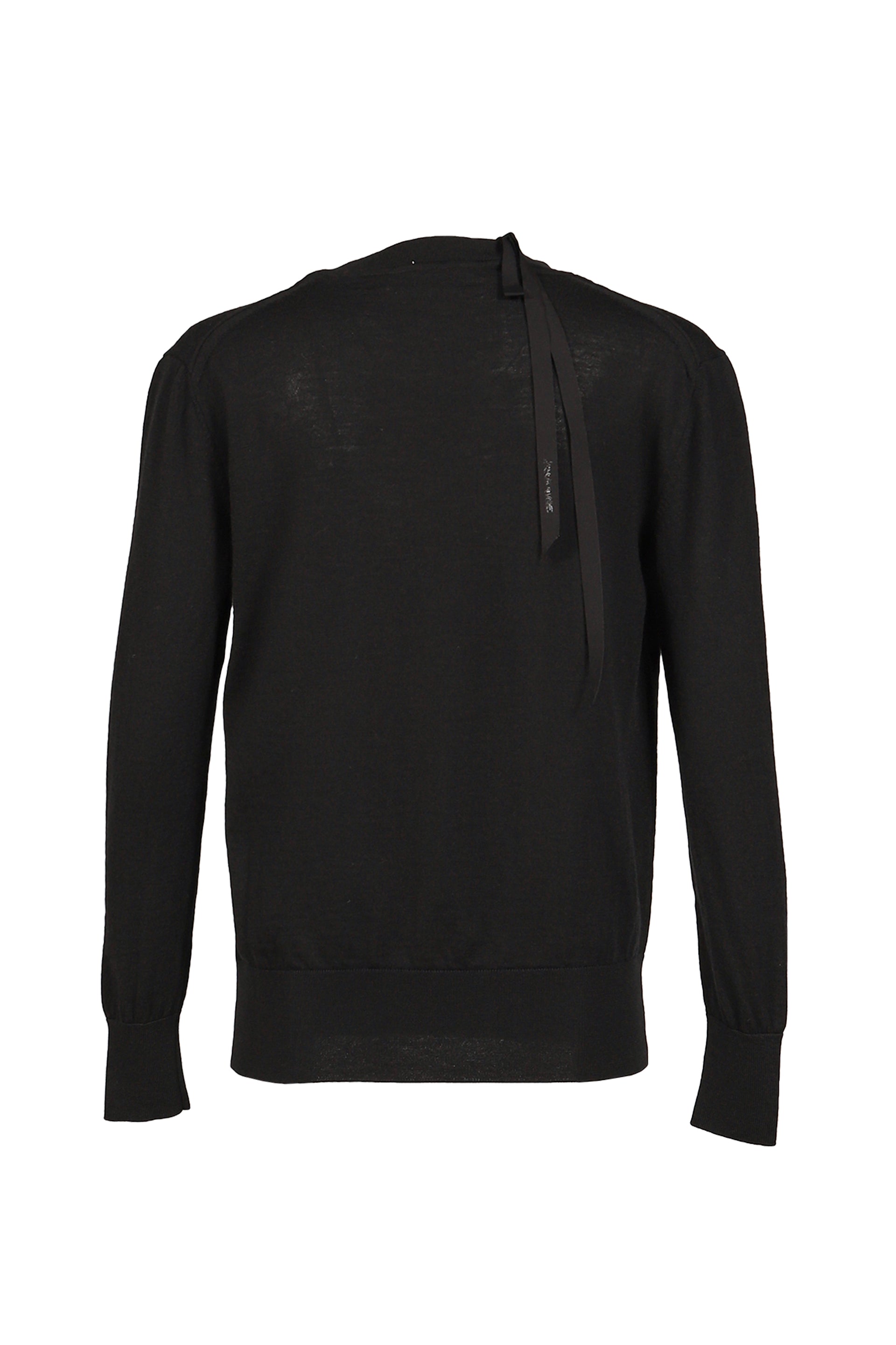 CREWNECK WOOL JUMPER / BLK