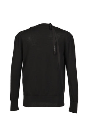 CREWNECK WOOL JUMPER / BLK