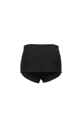 OBLIQUE SKIRT PANTS / BLK