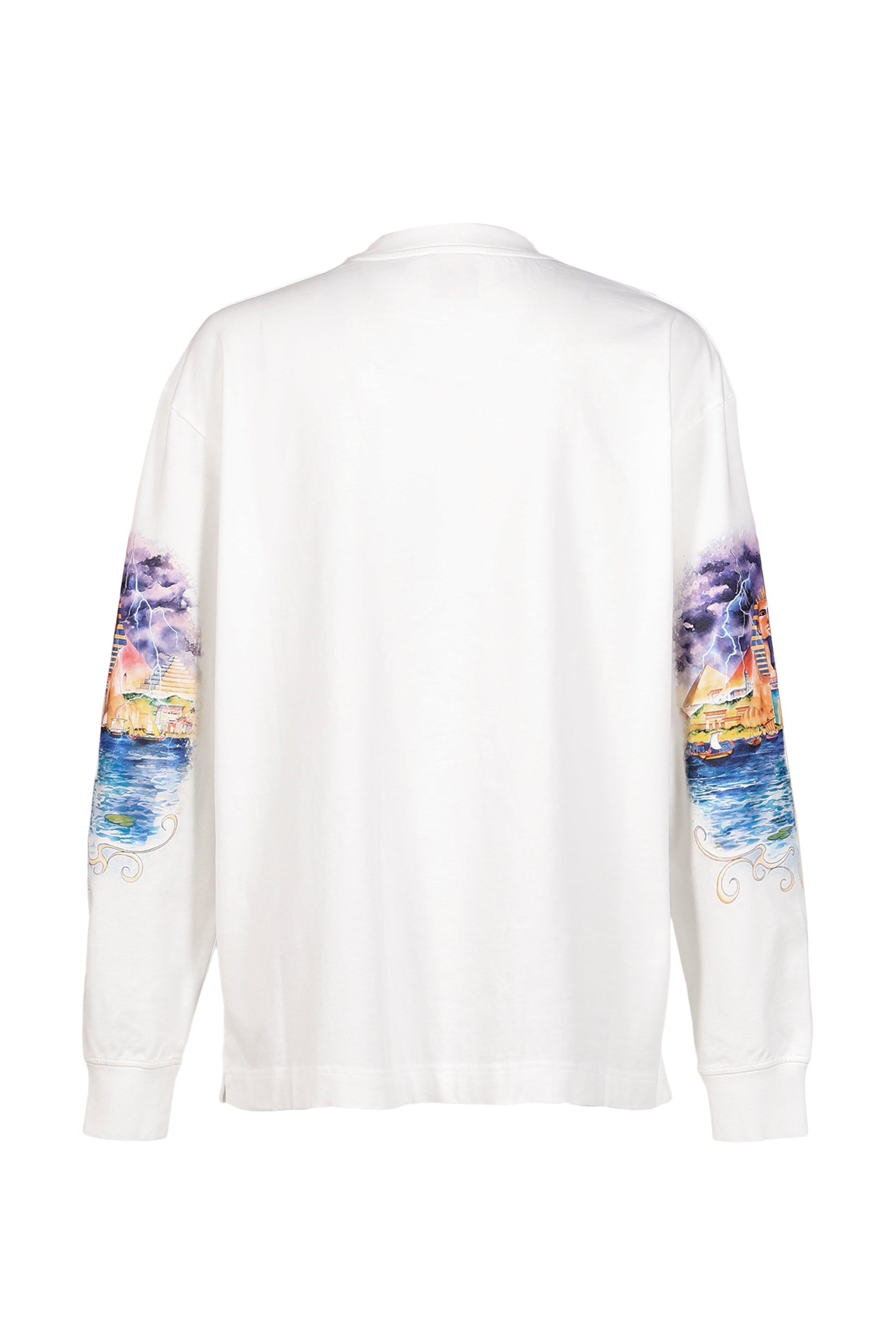 MAGIC CARPET PRINTED LONG SLEEVE TEE / WHT
