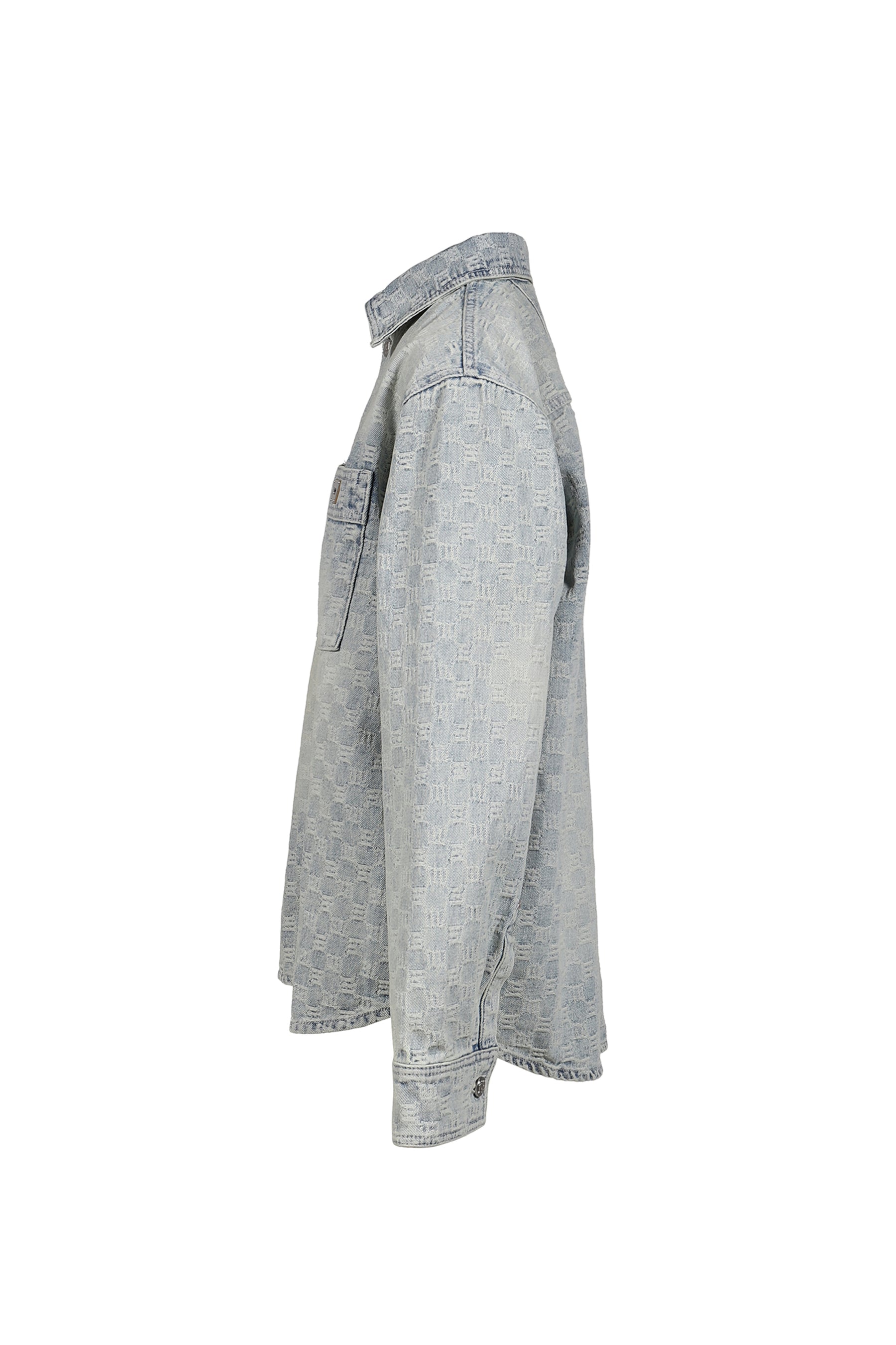 MONOGRAM OCEAN WASHED OVERSHIRT / PALE BLU