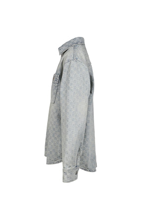 MONOGRAM OCEAN WASHED OVERSHIRT / PALE BLU