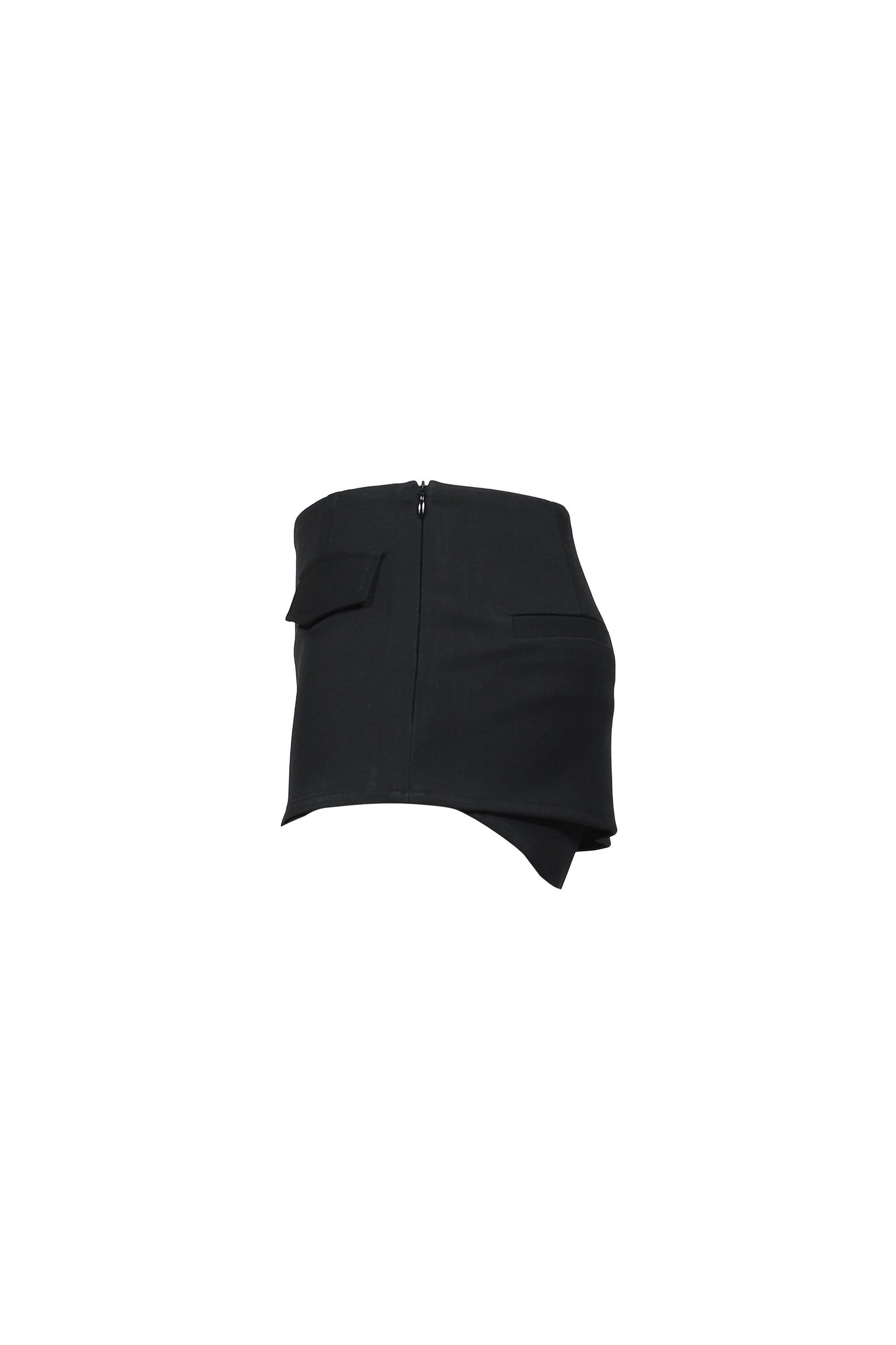 OBLIQUE SKIRT PANTS / BLK