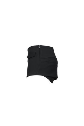 OBLIQUE SKIRT PANTS / BLK