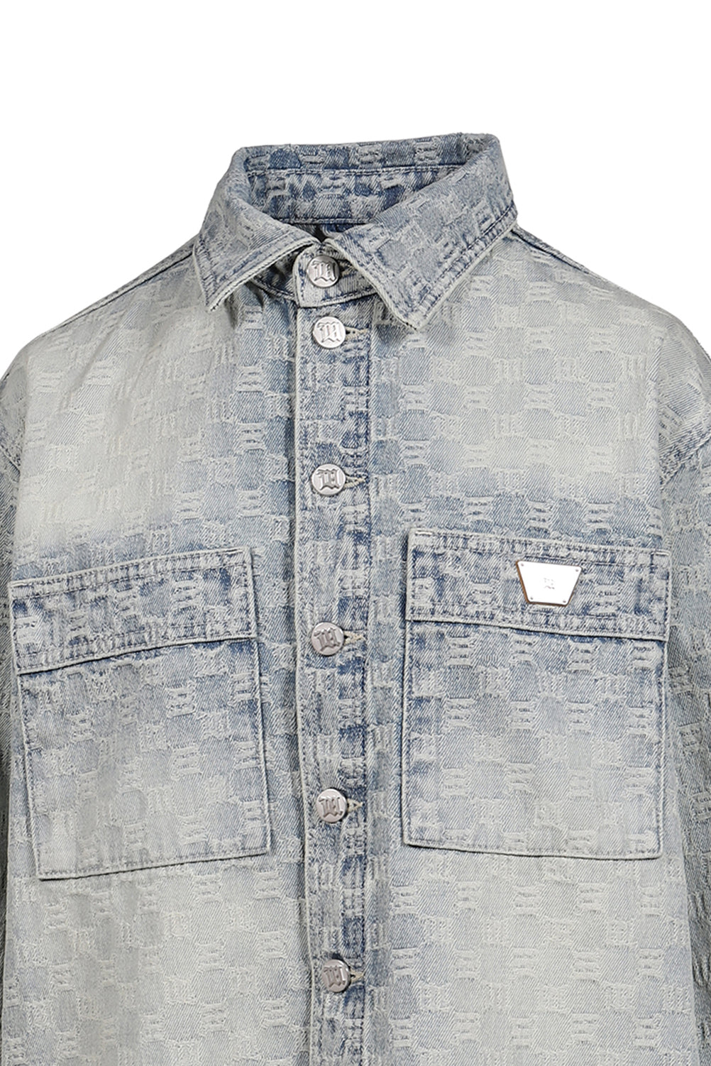 MONOGRAM OCEAN WASHED OVERSHIRT / PALE BLU