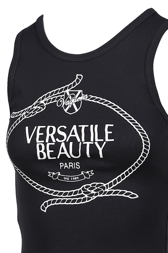 VERSATILE BEAUTY TANK TOP KNIT / BLK