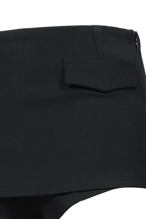 OBLIQUE SKIRT PANTS / BLK