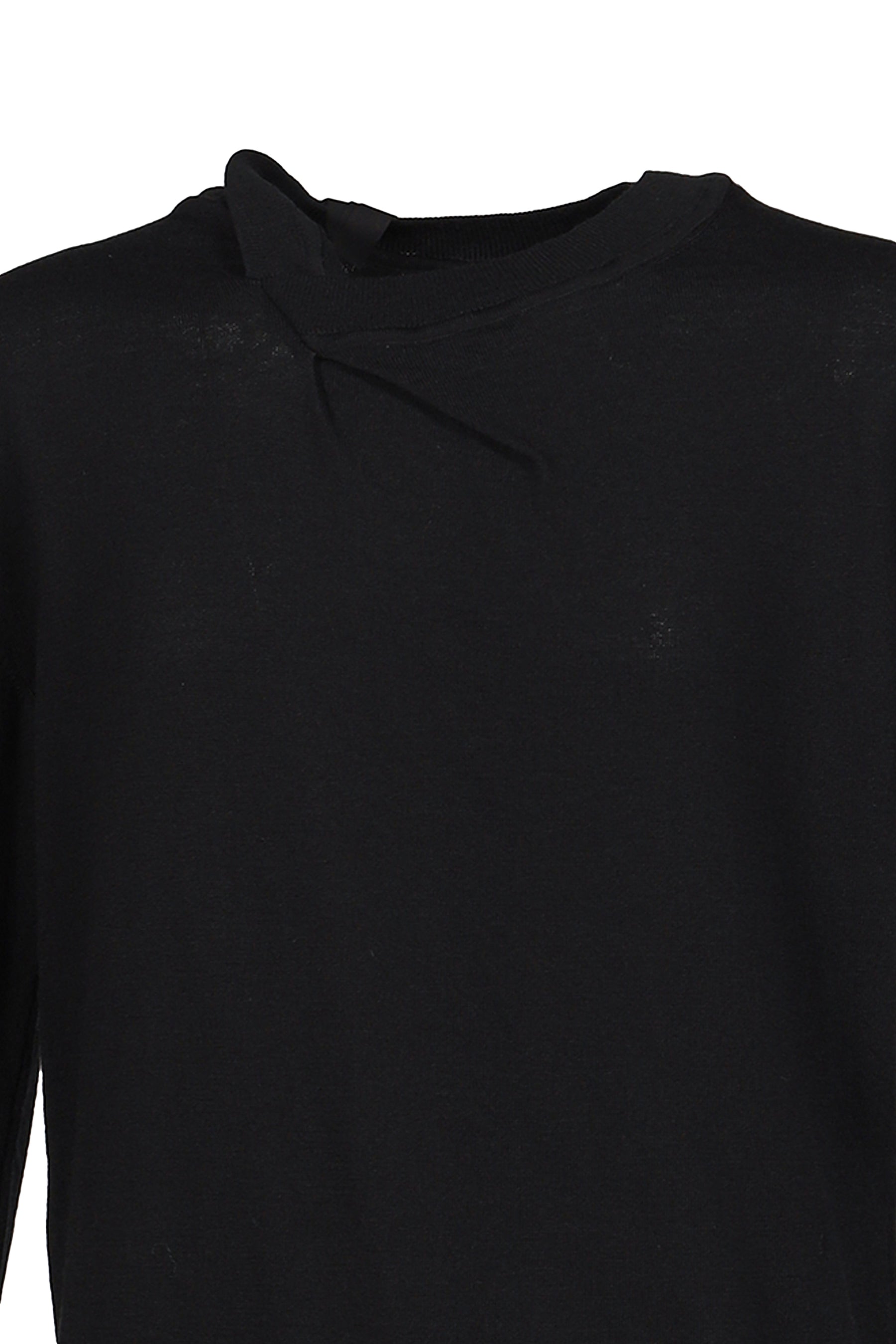 CREWNECK WOOL JUMPER / BLK