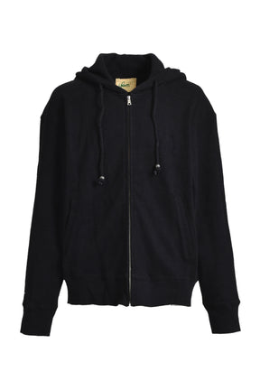 BLACK ZIP UP HOODIE / BLK