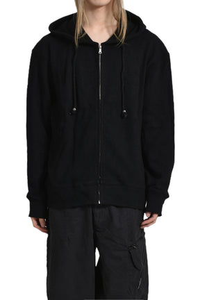 BLACK ZIP UP HOODIE / BLK