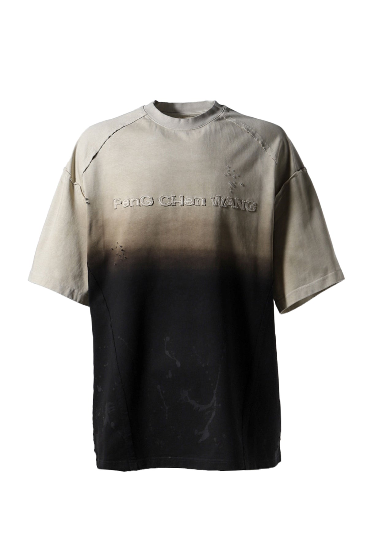 GRADIENT WASHED OVERSIZED T-SHIRT / BLK