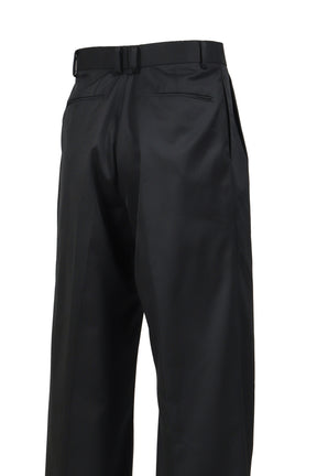SUPER140 3TUCK BAGGY TROUSERS .14 / BLK