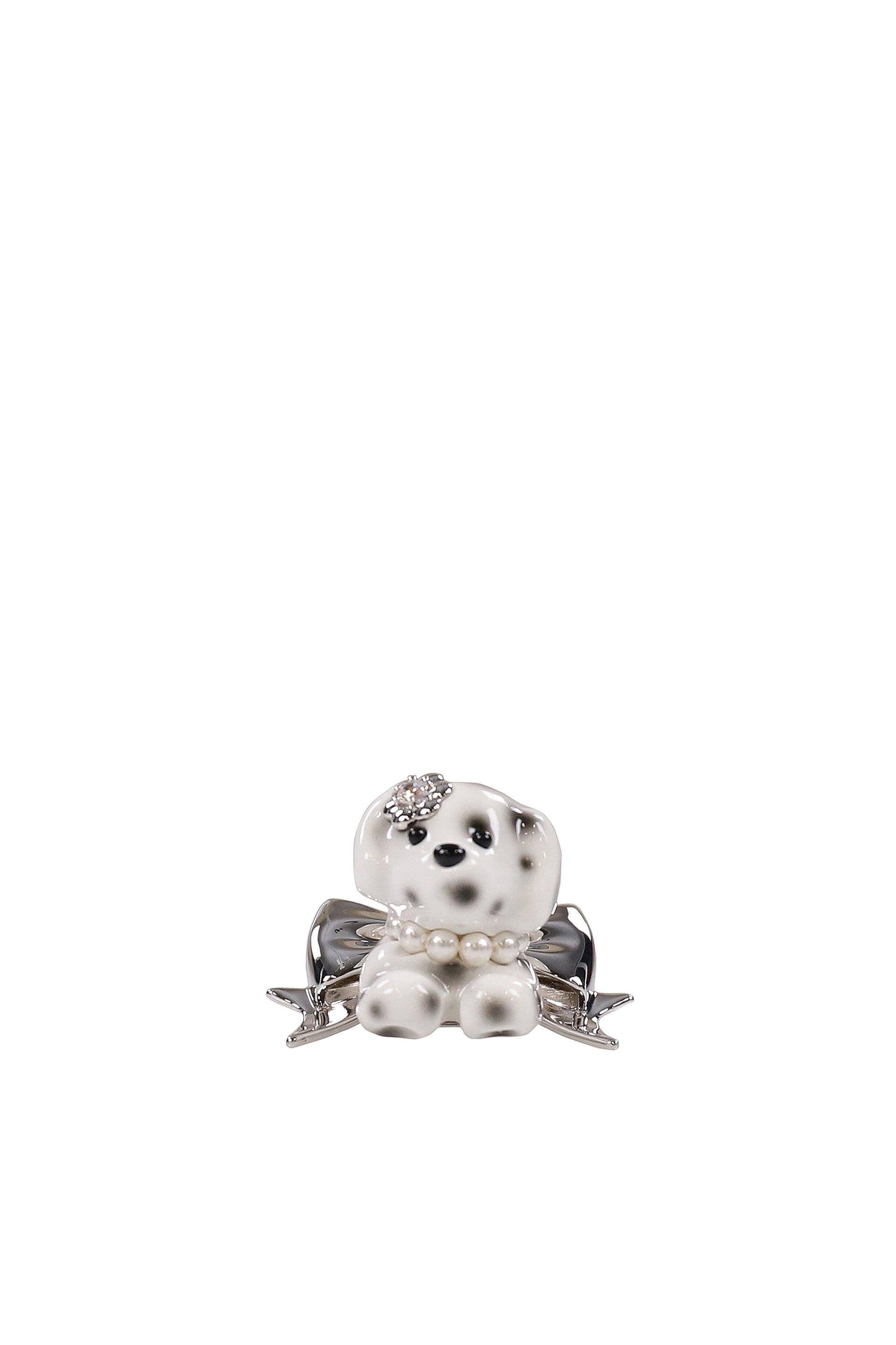 PUPPY BOWKNOT HAIR PIN / WHT