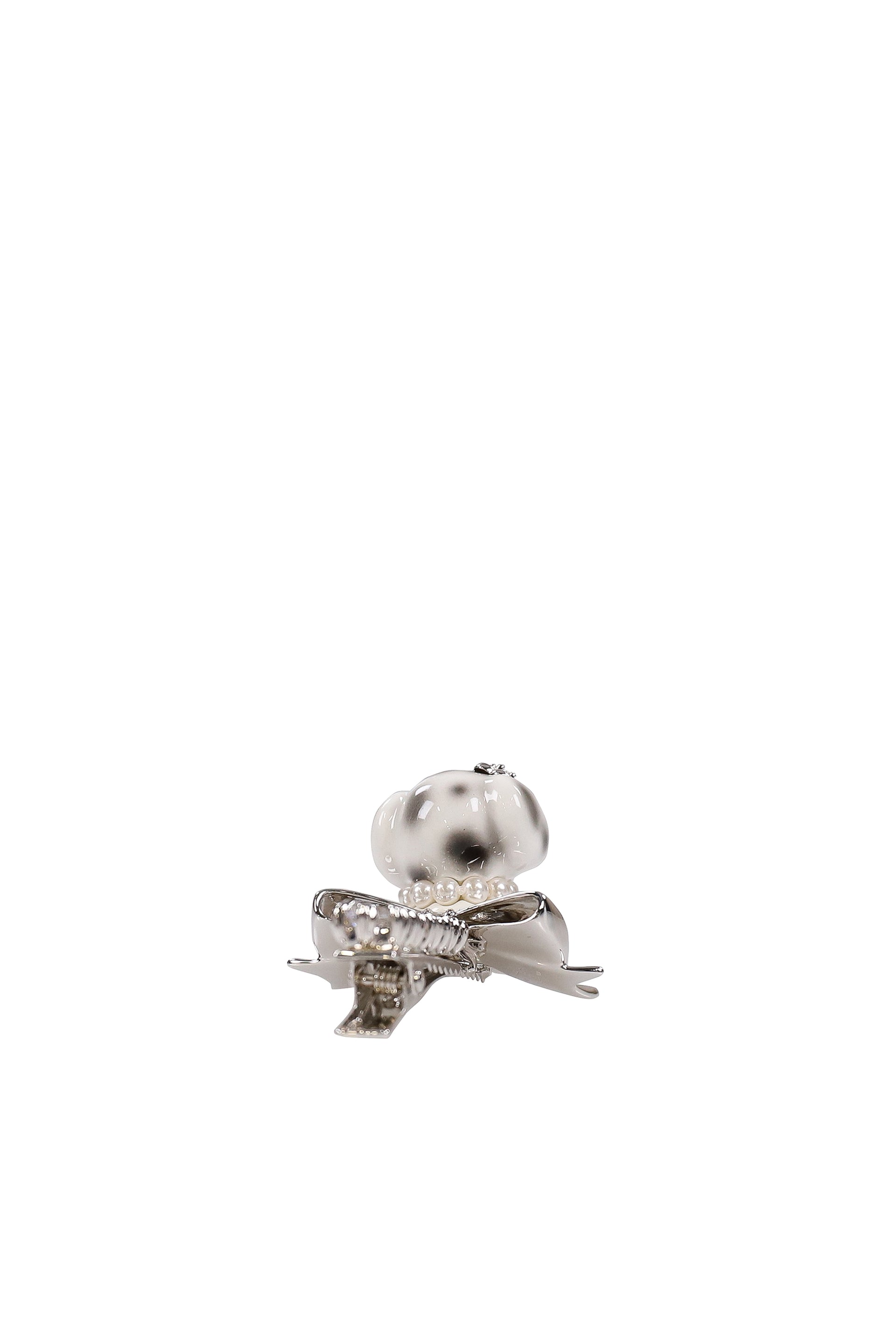 PUPPY BOWKNOT HAIR PIN / WHT