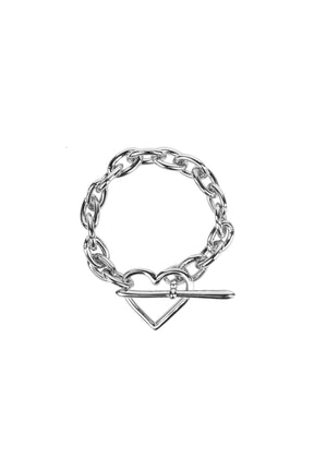 HEART BRACELET (MEDIUM LINK) / SIL