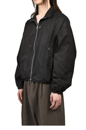 DRAPED BLOUSON COTTON / BLK